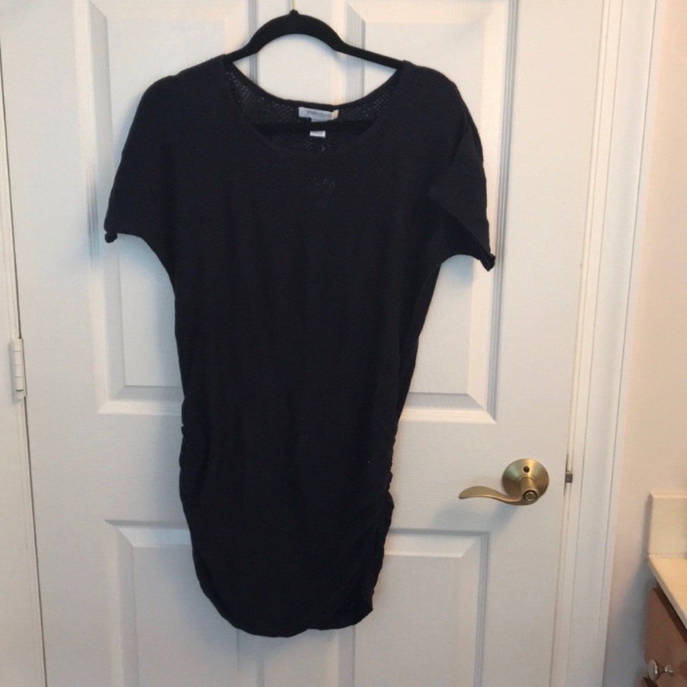Navy eyelet shirt